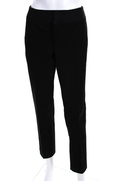 Ecru Womens Hook & Eye Tapered Zip Flat Front Slip-On Dress Pants Black Size 6