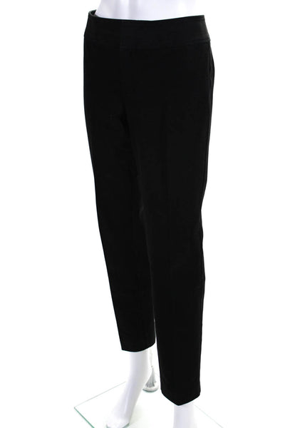 Ecru Womens Hook & Eye Tapered Zip Flat Front Slip-On Dress Pants Black Size 6