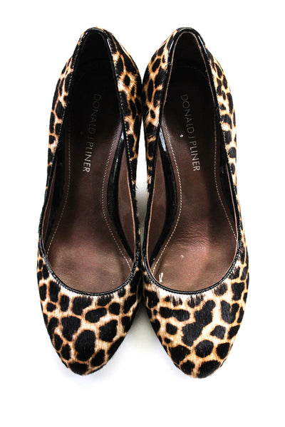 Donald J Pliner Womens Animal Print Round Toe Pumps Brown Size 6 Medium