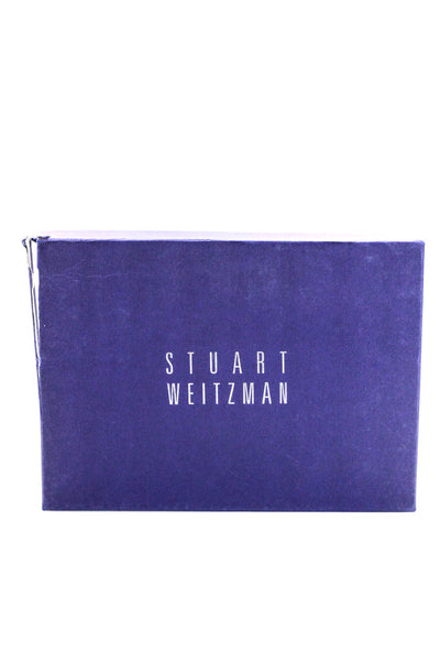 Stuart Weitzman Womens Patent Leather Jean Platform Wedges Beige Size 8.5 Medium