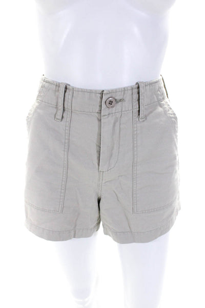 G1 All Purpose Goods Womens Field Tested Khaki Shorts Beige Cotton Size 4