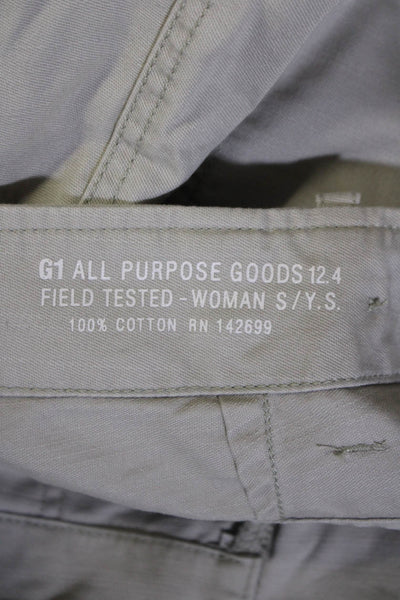 G1 All Purpose Goods Womens Field Tested Khaki Shorts Beige Cotton Size 4