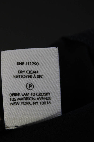 10 Crosby Derek Lam Womens V-Neck Pullover Tank Top Blouse Navy Size 0