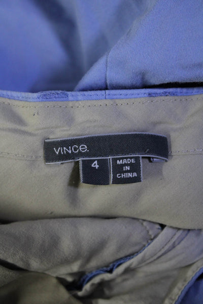 Vince. Tapered Leg Zip Front Four Pocket Casual Pants Blue Size 4