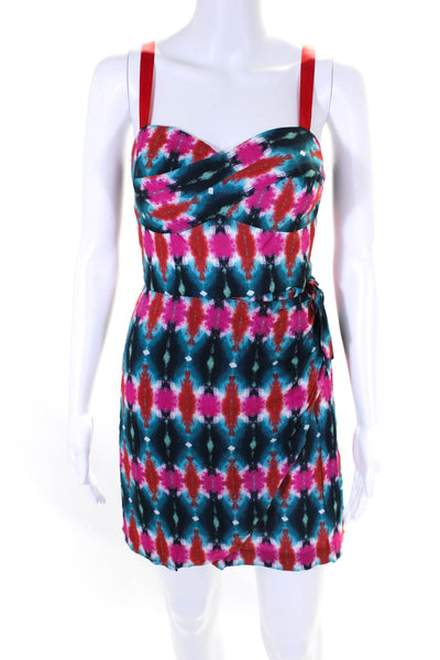 Milly Of New York Womens Multicolor Printed Sleeveless Mini Dress Size S