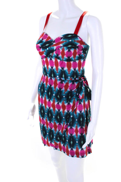 Milly Of New York Womens Multicolor Printed Sleeveless Mini Dress Size S