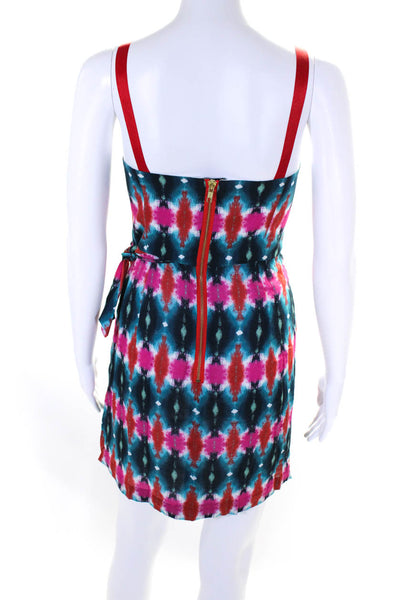 Milly Of New York Womens Multicolor Printed Sleeveless Mini Dress Size S