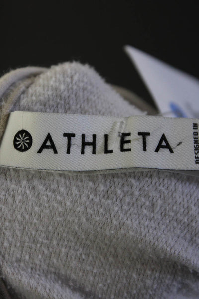 Athleta Womens Crew Neck Camouflage Pullover Sweatshirt Beige Size Medium