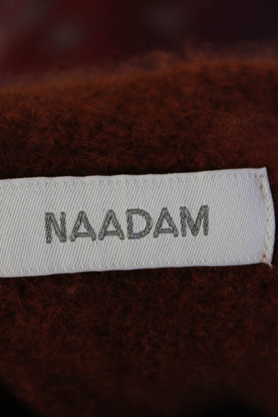 Naadam Womens 3/4 Sleeve Crew Neck Cashmere Sweater Burnt Orange Size XS