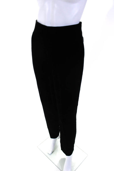 Richard Tyler Womens High Waist Slim Leg Velvet Dress Pants Black Size 8