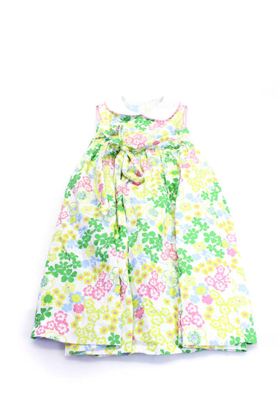 Bella Bliss Childrens Floral Print Sleeveless A Line Dress Multi Colored Size 6