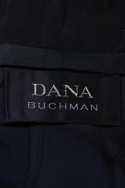 Dana Buchman Womens Back Zip Sleeveless Crew Neck Boxy Top Black Size 12