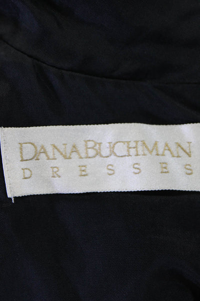 Dana Buchman Womens Back Zip Sleeveless Mock Neck Velvet Dress Black Size 12