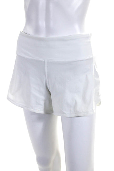 Lululemon Womens Lightweight Activewear Shorts White Size 8 Tall