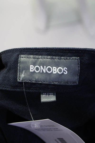 Bonobos Mens Navy Blue Cotton Slim Straight Leg Travel Jeans Size 31