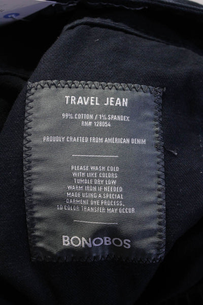 Bonobos Mens Navy Blue Cotton Slim Straight Leg Travel Jeans Size 31