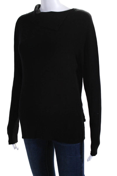 BCBG Max Azria Womens Long Sleeve Turtle Neck Knit Sweater Black Size Large