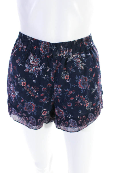 Joie Women's Elastic Waist Lined Pull-On Floral Flat Front Silk Short Size S