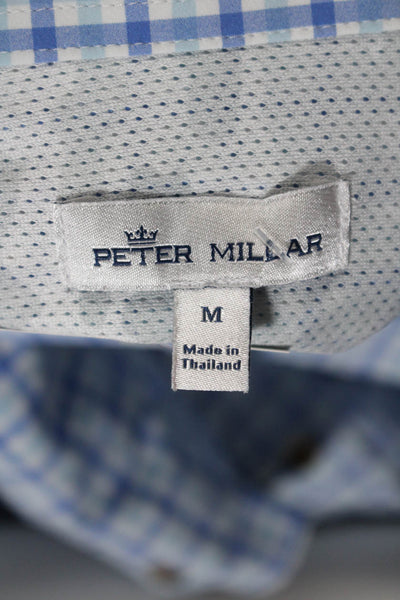 Peter Millar Men's Collared Long Sleeves Button Down Plaid Shirt Sz M