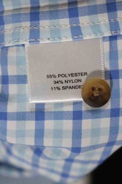 Peter Millar Men's Collared Long Sleeves Button Down Plaid Shirt Sz M