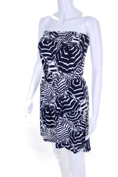 Lilly Pulitzer Women's Square Neck Strapless Tiered Floral Mini Dress Size S
