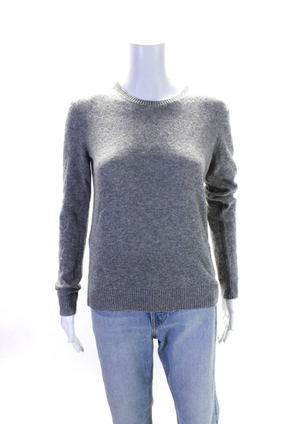 Theory Womens Crew Neck Pullover Sweater Gray Cashmere Size Small