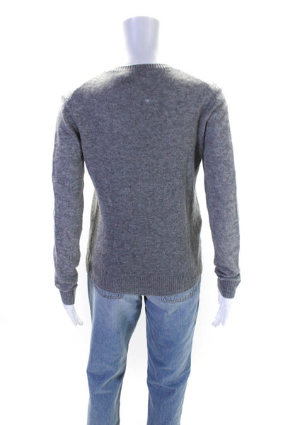 Theory Womens Crew Neck Pullover Sweater Gray Cashmere Size Small