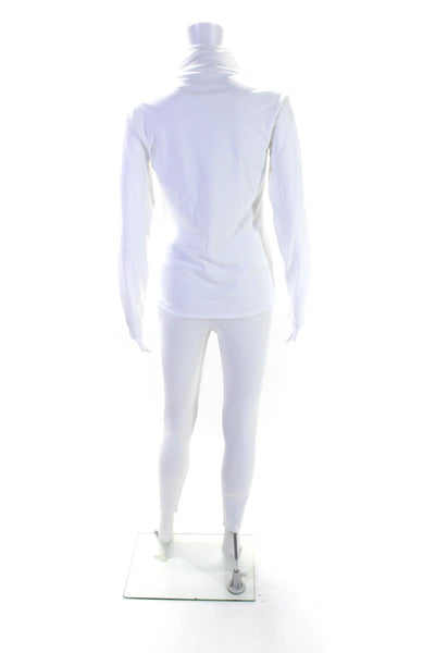 Nils Womens Fleece Lined Compression Leggings Pullover Set White Size XS Small