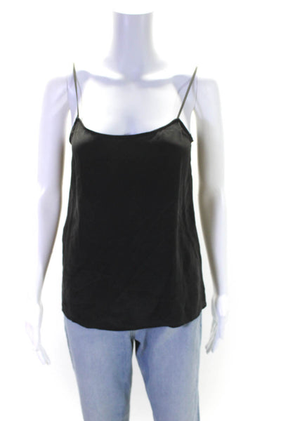 Equipment Femme Womens Spaghetti Strap Scoop Neck Silk Tank Top Gray Size XS