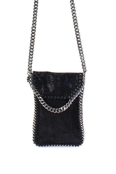 Stella McCartney Womens Single Strap Falabella Pouch Crossbody Handbag Black