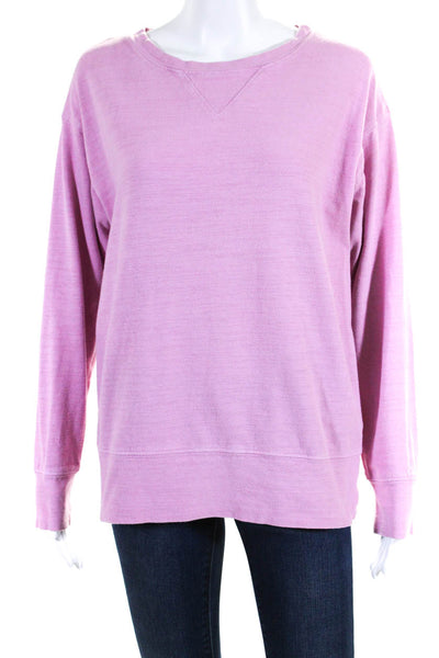 CP Shades Womens Cotton Long Sleeve Crewneck Top Pink Size XS