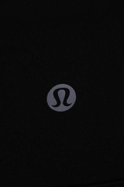 Lululemon Womens Elastic Waist Slip-On Athletic Cropped Leggings Black Size M