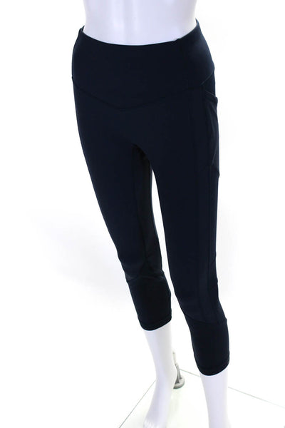 Lululemon Womens Elastic Waist Athletic Slip-On Darted Leggings Navy Size 10