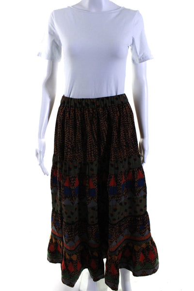 Conditions Apply Womens Spotted Print Lined Long Maxi Skirt Multicolor Size M