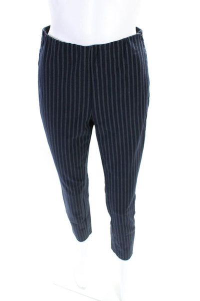 Rag & Bone Womens Navy Cotton Striped High Rise Straight Leg Pants Size 4