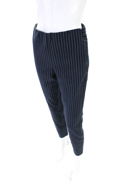 Rag & Bone Womens Navy Cotton Striped High Rise Straight Leg Pants Size 4