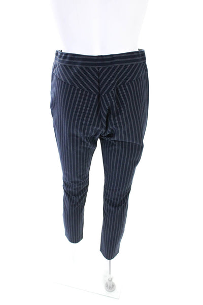 Rag & Bone Womens Navy Cotton Striped High Rise Straight Leg Pants Size 4