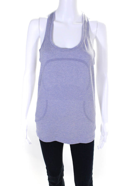 Lululemon Womens Textured Round Neck Sleeveless Pullover Tank Top Purple Size M