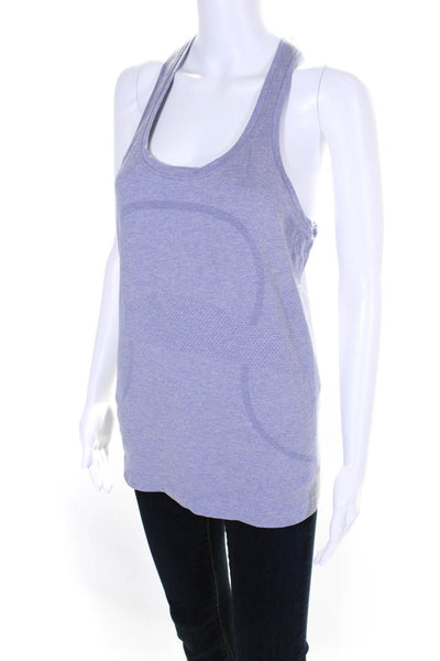 Lululemon Womens Textured Round Neck Sleeveless Pullover Tank Top Purple Size M