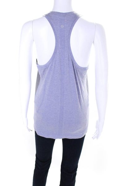 Lululemon Womens Textured Round Neck Sleeveless Pullover Tank Top Purple Size M