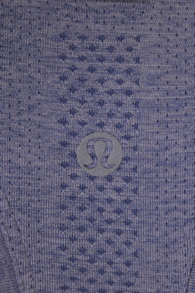 Lululemon Womens Textured Round Neck Sleeveless Pullover Tank Top Purple Size M