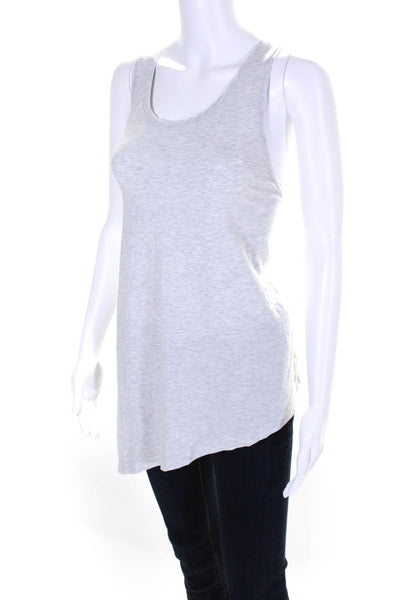 Lululemon Womens Round Neck Sleeveless Asymmetrical Hem Tank Top Gray Size M