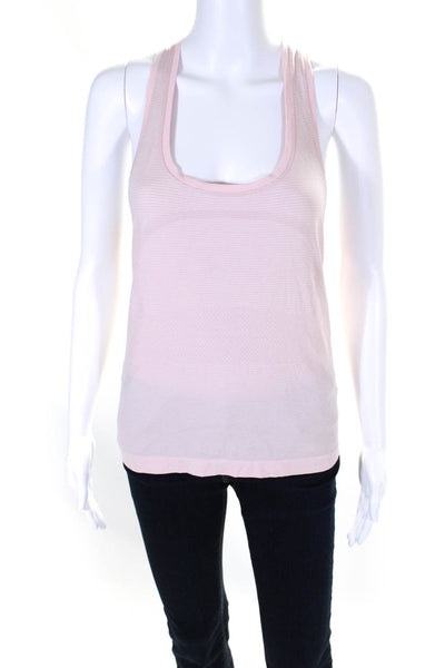 Lululemon Womens Striped Print Sleeveless Pullover Tank Top Pink Size M