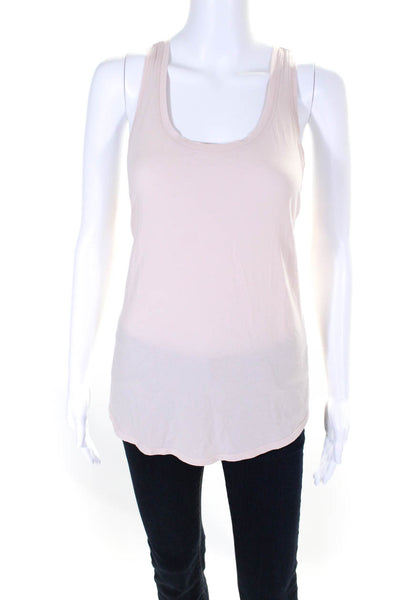 Lululemon Womens Scoop Neck Pleated Sleeveless Pullover Tank Top Pink Size M