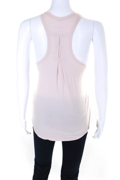 Lululemon Womens Scoop Neck Pleated Sleeveless Pullover Tank Top Pink Size M