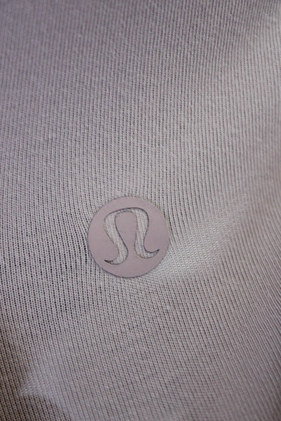 Lululemon Womens Scoop Neck Pleated Sleeveless Pullover Tank Top Pink Size M