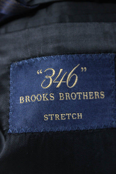 346 Brooks Brothers Mens Wool Darted Buttoned Long Sleeve Blazer Navy Size EUR41