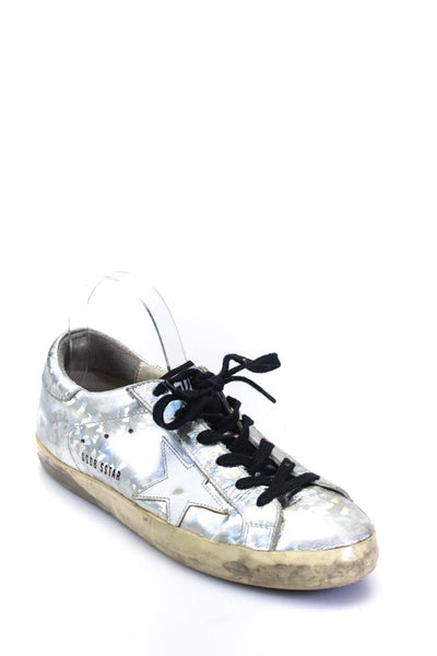 Golden Goose Deluxe Brand Womens Super Star Sneakers Platinum Silver Size 37 7