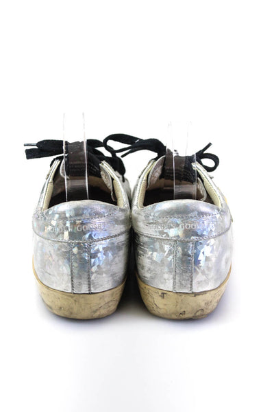 Golden Goose Deluxe Brand Womens Super Star Sneakers Platinum Silver Size 37 7