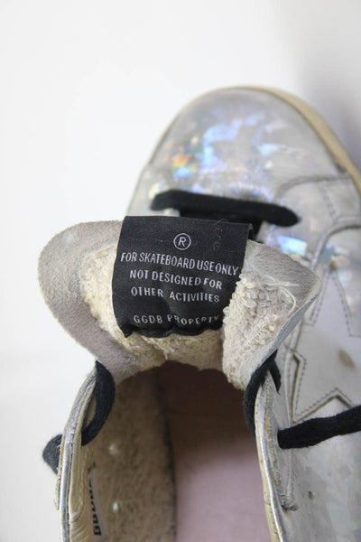 Golden Goose Deluxe Brand Womens Super Star Sneakers Platinum Silver Size 37 7